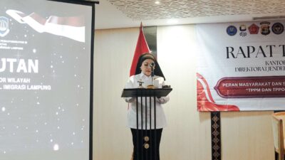 Perkuat Pengawasan Orang Asing, Kakanwil Imigrasi Lampung Membuka Rapat Koordinasi TIMPORA