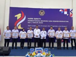 Lapas Kelas IIA Banyuasin Raih Penghargaan Satker dengan Program Ketahanan Pangan Terbaik Pada Momen Hari Bakti Kemenimipas Ke-1