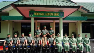 Kuatkan Pembinaan Teritorial, Danrem 043/Garuda Hitam Sambangi Kodim 0422/Lampung Barat