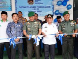 Danrem 043/Garuda Hitam Resmikan Dapur SPPG di Way Mengaku Lampung Barat