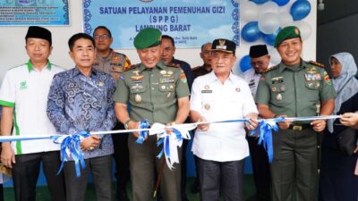 Danrem 043/Garuda Hitam Resmikan Dapur SPPG di Way Mengaku Lampung Barat