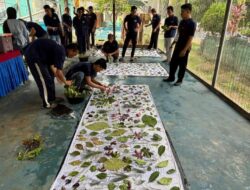 Kreatif dan Produktif, Warga Binaan Lapas Banyuasin Belajar Ecoprint