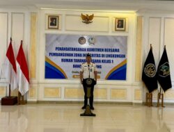 Seluruh Pegawai Berkomitmen, Kepala Rutan Kelas I Bandar Lampung Pimpin Deklarasikan Pembangunan Zona Integritas