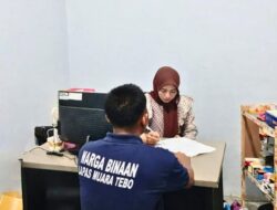 Akses Kesehatan Terjamin, Warga Binaan Ikuti Pemeriksaan Rutin di Klinik Lapas Muara Tebo