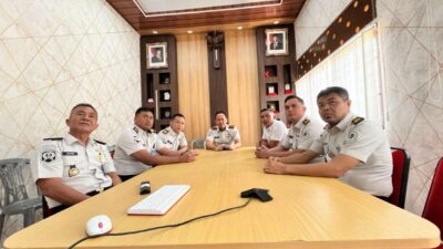 Karutan Tri Wahyu Santosa Beserta Jajaran Rutan Kelas I Bandar Lampung Ikuti Pelantikan Pimpinan Tinggi Madya Secara Virtual