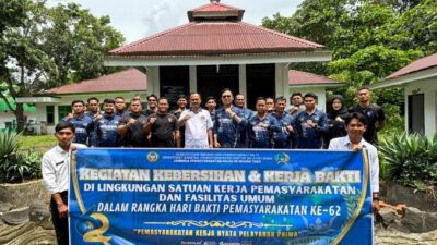 Lapas Muara Tebo Gelar Kerja Bakti Fasilitas Umum, Wujud Kepedulian Sosial di Hari Bakti Pemasyarakatan ke-62