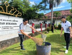 Perkuat Kebersamaan dan Kepedulian Lingkungan, Rutan Sukadana Laksanakan Kerja Bakti Dalam Peringati HBP ke-62