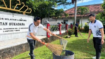 Perkuat Kebersamaan dan Kepedulian Lingkungan, Rutan Sukadana Laksanakan Kerja Bakti Dalam Peringati HBP ke-62