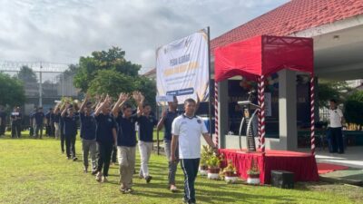 Lapas Kelas IIA Banyuasin Gelar Pekan Olahraga Pegawai dan Warga Binaan Dalam Semarak Hari Bakti Pemasyarakatan ke-62