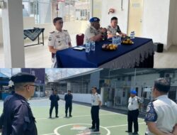 Karutan Palembang Bersama Kabid Watpampatnal Berikan Arahan kepada Petugas Jaga dan Warga Binaan