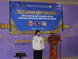 Pimpin Ikrar Zero Halinar, Kalapas Perempuan Bandar Lampung Tegaskan Komitmen Dalam Wujudkan Pemasyarakatan Bersih dan Berintegritas