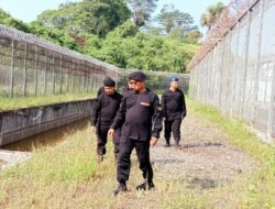 Deteksi Dini Gangguan Kamtib, Kalapas Karanganyar Tinjau Area Branggang dan Kanal Bersama Jajaran