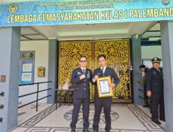 Acara Puncak HBP ke-62, Pegawai Lapas Banyuasin Raih Penghargaan Petugas Berjasa