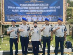 Plh Kakanwil Ditjenpas Lampung Pimpin Pengukuhan Satuan Operasional Kepatuhan Internal Lapas Kelas I Bandar Lampung