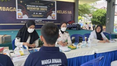Lapas Kelas IIA Banyuasin Gelar Penyuluhan dan Pemeriksaan Kesehatan Gratis Sambut Hari Bakti Pemasyarakatan ke-62