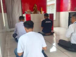 Penuhi Hak Spiritual, Lapas Rajabasa Gelar Ibadah Agama Buddha Bersama Kementerian Agama