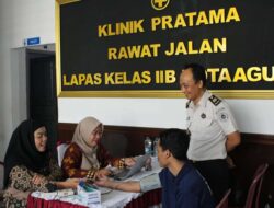 Gandeng Puskesmas Negara Batin, Lapas Kotaagung Laksanakan Skrining Kesehatan Warga Binaan