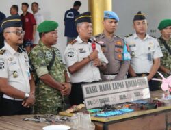 Lapas Kelas IIB Kotaagung Gandeng TNI-Polri Lakukan Razia Blok Hunian Warga Binaan Cegah Peredaran Barang Terlarang