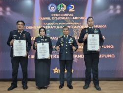 Plh Kakanwil Ditjenpas Lampung Maulidi Hilal Berikan 41 Penghargaan Kepada Kepala UPT Pemasyarakatan