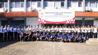 Lapas Kelas IIB Kotaagung Laksanakan Upacara Peringatan Hari Lahir Pancasila