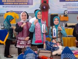 Ketua TP PKK Sumsel Tinjau Produk Batik dan Hasil Karya Warga Binaan Lapas Banyuasin