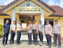 Rutan Sukadana Berikan Penghargaan kepada Polsek Penawartama Atas Peran Aktif Menangkap Warga Binaan Kabur