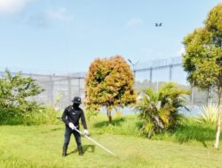 Lapas Khusus Kelas IIA Karanganyar Lakukan Perawatan Area Branggang dan Pos Menara