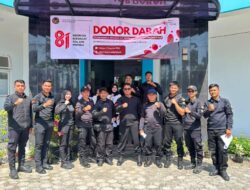Semarak HUT ke-81 RI, Kalapas dan Jajaran Lapas Khusus Karanganyar Ikuti Donor Darah