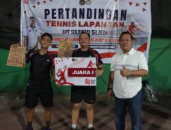 Kalapas Makassar Berhasil Raih Juara 1 Tenis Lapangan Antar UPT Pemasyarakatan Se-Sulawesi Selatan