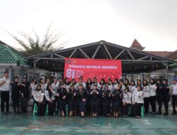 Lapas Perempuan Bandar Lampung Laksanakan Upacara Bendera Peringatan HUT Ke-81 Republik Indonesia
