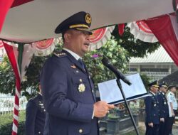 Lapas Kelas I Bandar Lampung Gelar Upacara dan Sematkan Satyalancana Karya Satya Dalam Peringati HUT Ke-81 RI