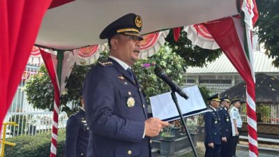 Lapas Kelas I Bandar Lampung Gelar Upacara dan Sematkan Satyalancana Karya Satya Dalam Peringati HUT Ke-81 RI