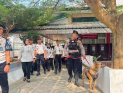 Sisir Blok Hunian Bersama Tim K9 Polda Lampung, Lapas Kelas I Bandar Lampung Dinyatakan Steril dari Narkoba