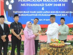 Peringati Maulid Nabi Muhammad SAW 1448 H dan Hari Jadi ke-7, Lapas Karanganyar Gelar Doa Bersama