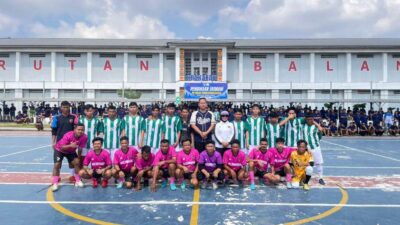 Warga Binaan Lapas Kelas I Bandar Lampung Ikuti Laga Futsal Persahabatan di Rutan