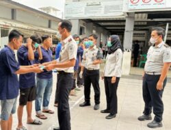 Rutan Kota Agung Bagikan Masker Kepada Warga Binaan Guna Antisipasi Dampak Abu Vulkanik Gunung Anak Krakatau