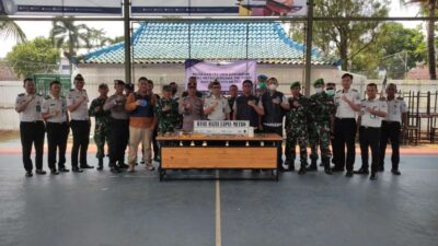 Lapas Metro Gelar Razia serta Tes Urin Gabungan Bersama TNI, Polri dan BNN