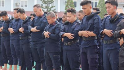 Ikhtiar Menjemput Berkah, Khusyuknya Shalat Istisqa di Lapangan Rutan Bandar Lampung