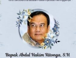 Abdul Hakim Ritonga, Mantan Wakil Jaksa Agung Wafat