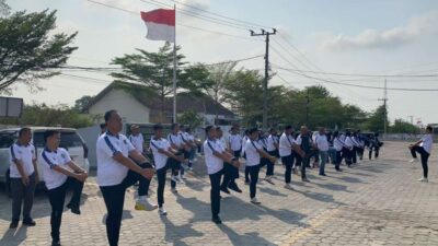Awali Hari dengan Gerak dan Semangat, Jajaran Rutan Bandar Lampung Gelar Pembinaan Jasmani