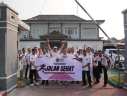 Jaga Kebugaran dan Kekompakan, Lapas Martapura Laksanakan Jalan Sehat dan Senam Bersama