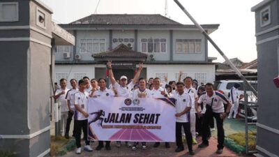 Jaga Kebugaran dan Kekompakan, Lapas Martapura Laksanakan Jalan Sehat dan Senam Bersama